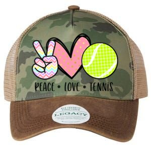 Peace Love Tennis Cute Design Teen Little Great Gift Legacy Tie Dye Trucker Hat