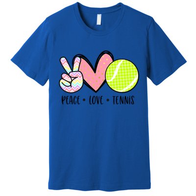 Peace Love Tennis Cute Design Teen Little Great Gift Premium T-Shirt