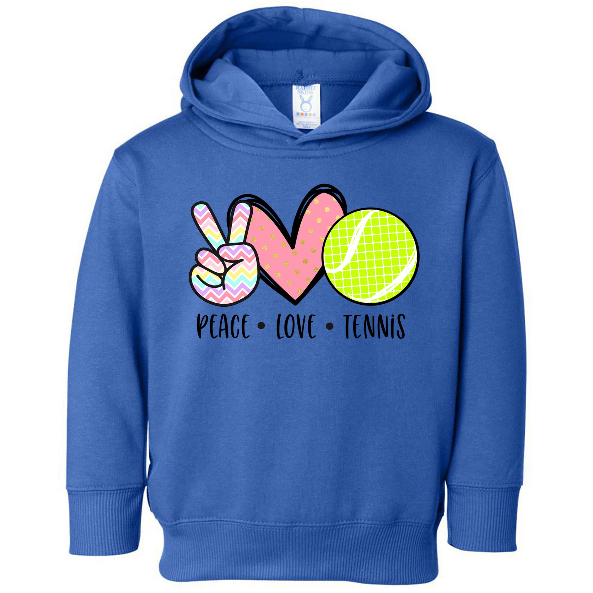 Peace Love Tennis Cute Design Teen Little Great Gift Toddler Hoodie