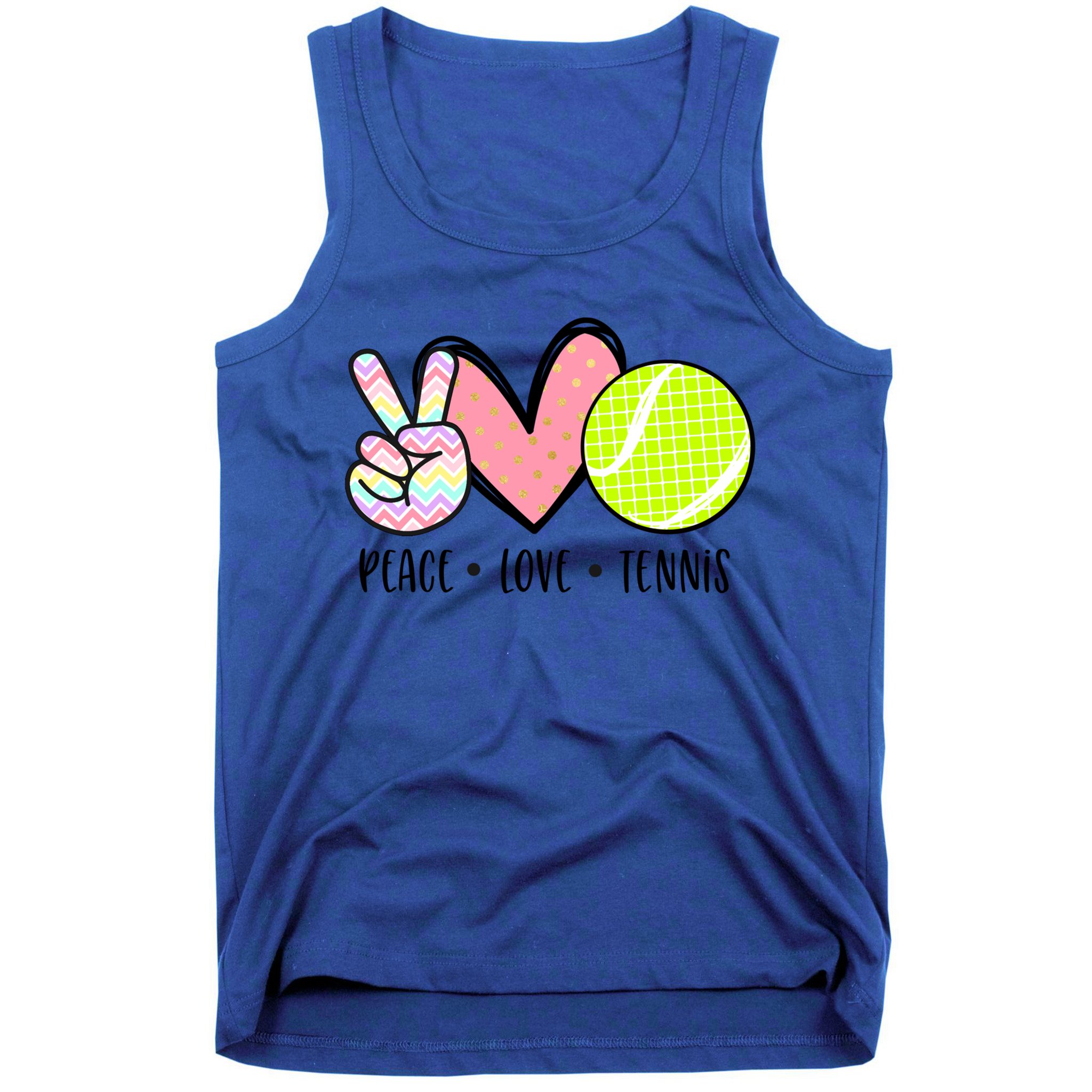 Peace Love Tennis Cute Design Teen Little Great Gift Tank Top