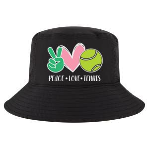 Peace Love Tennis Sports Athlete Ball Game Player Gift Cool Comfort Performance Bucket Hat