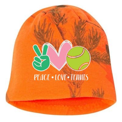 Peace Love Tennis Sports Athlete Ball Game Player Gift Kati - Camo Knit Beanie