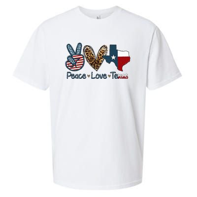 Peace Love Texas TX Texas Flag Funny City Home Roots Sueded Cloud Jersey T-Shirt