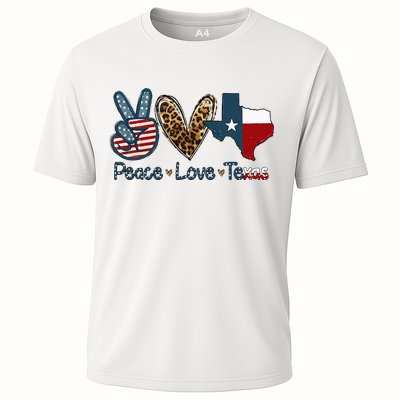 Peace Love Texas TX Texas Flag Funny City Home Roots Performance Shirt