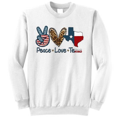 Peace Love Texas TX Texas Flag Funny City Home Roots Sweatshirt