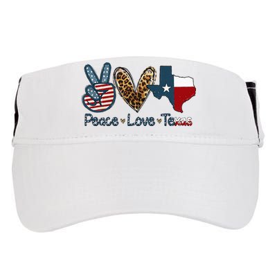 Peace Love Texas TX Texas Flag Funny City Home Roots Adult Drive Performance Visor