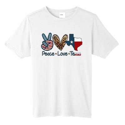 Peace Love Texas TX Texas Flag Funny City Home Roots Tall Fusion ChromaSoft Performance T-Shirt