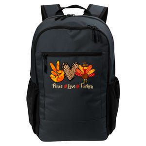 Peace Love Turkey Little Pilgrim Thanksgiving Daily Commute Backpack