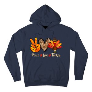 Peace Love Turkey Little Pilgrim Thanksgiving Hoodie