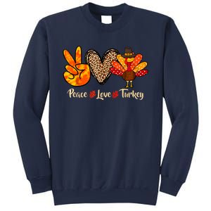 Peace Love Turkey Little Pilgrim Thanksgiving Sweatshirt