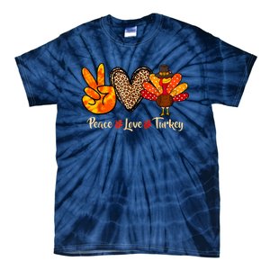 Peace Love Turkey Little Pilgrim Thanksgiving Tie-Dye T-Shirt