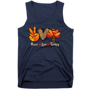 Peace Love Turkey Little Pilgrim Thanksgiving Tank Top