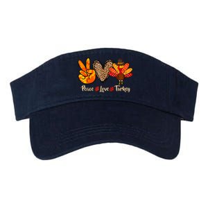 Peace Love Turkey Little Pilgrim Thanksgiving Valucap Bio-Washed Visor