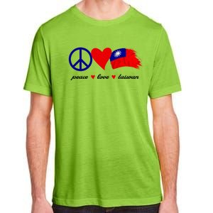 Peace Love Taiwan Taiwanese Flag I Stand With Taiwan Gift Adult ChromaSoft Performance T-Shirt