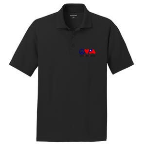 Peace Love Taiwan Taiwanese Flag I Stand With Taiwan Gift PosiCharge RacerMesh Polo