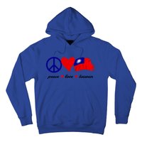 Peace Love Taiwan Taiwanese Flag I Stand With Taiwan Gift Hoodie