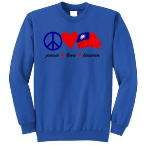 Peace Love Taiwan Taiwanese Flag I Stand With Taiwan Gift Sweatshirt