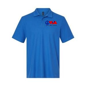 Peace Love Taiwan Taiwanese Flag I Stand With Taiwan Gift Softstyle Adult Sport Polo