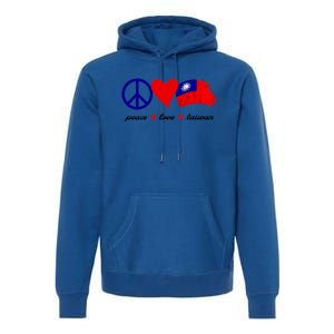 Peace Love Taiwan Taiwanese Flag I Stand With Taiwan Gift Premium Hoodie