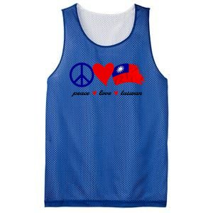 Peace Love Taiwan Taiwanese Flag I Stand With Taiwan Gift Mesh Reversible Basketball Jersey Tank