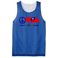 Peace Love Taiwan Taiwanese Flag I Stand With Taiwan Gift Mesh Reversible Basketball Jersey Tank