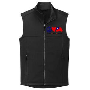 Peace Love Taiwan Taiwanese Flag I Stand With Taiwan Gift Collective Smooth Fleece Vest