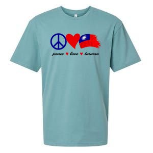 Peace Love Taiwan Taiwanese Flag I Stand With Taiwan Gift Sueded Cloud Jersey T-Shirt