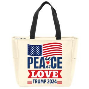 Peace Love Trump 2024 Zip Tote Bag