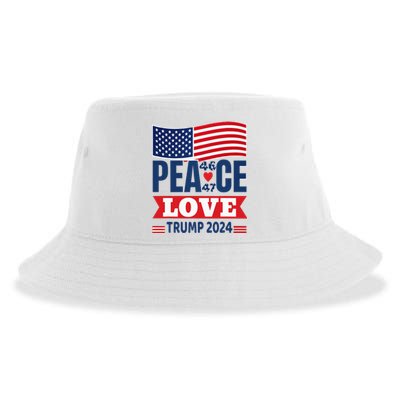 Peace Love Trump 2024 Sustainable Bucket Hat