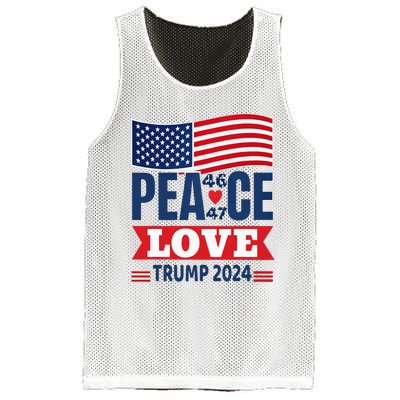 Peace Love Trump 2024 Mesh Reversible Basketball Jersey Tank