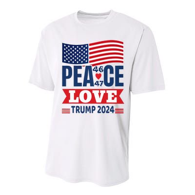 Peace Love Trump 2024 Performance Sprint T-Shirt