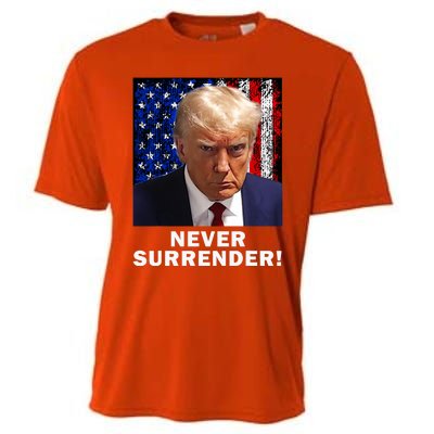 President Legend Trump 2024 Mugshot Never Surrender Cooling Performance Crew T-Shirt