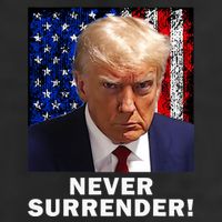President Legend Trump 2024 Mugshot Never Surrender 7 Panel Mesh Trucker Snapback Hat