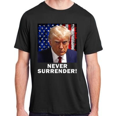 President Legend Trump 2024 Mugshot Never Surrender Adult ChromaSoft Performance T-Shirt