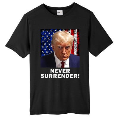 President Legend Trump 2024 Mugshot Never Surrender Tall Fusion ChromaSoft Performance T-Shirt