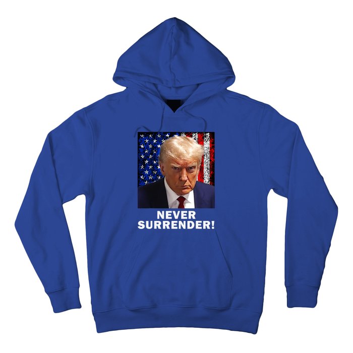 President Legend Trump 2024 Mugshot Never Surrender Hoodie