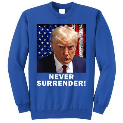 President Legend Trump 2024 Mugshot Never Surrender Sweatshirt