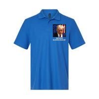 President Legend Trump 2024 Mugshot Never Surrender Softstyle Adult Sport Polo