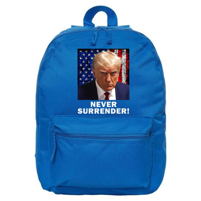 President Legend Trump 2024 Mugshot Never Surrender 16 in Basic Backpack