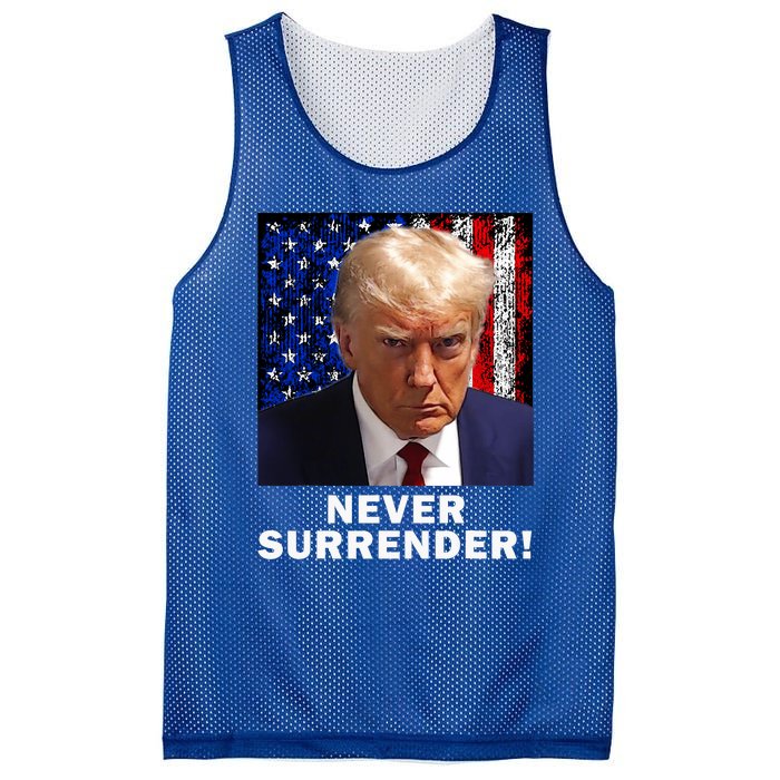 President Legend Trump 2024 Mugshot Never Surrender Mesh Reversible Basketball Jersey Tank