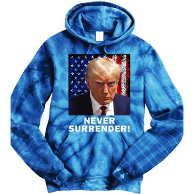 President Legend Trump 2024 Mugshot Never Surrender Tie Dye Hoodie