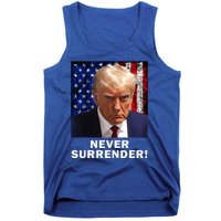 President Legend Trump 2024 Mugshot Never Surrender Tank Top