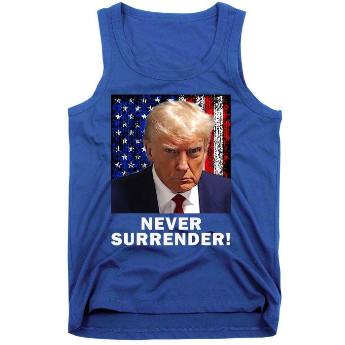 President Legend Trump 2024 Mugshot Never Surrender Tank Top