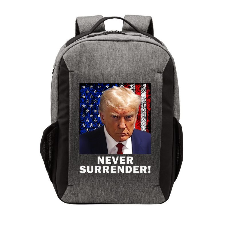 President Legend Trump 2024 Mugshot Never Surrender Vector Backpack