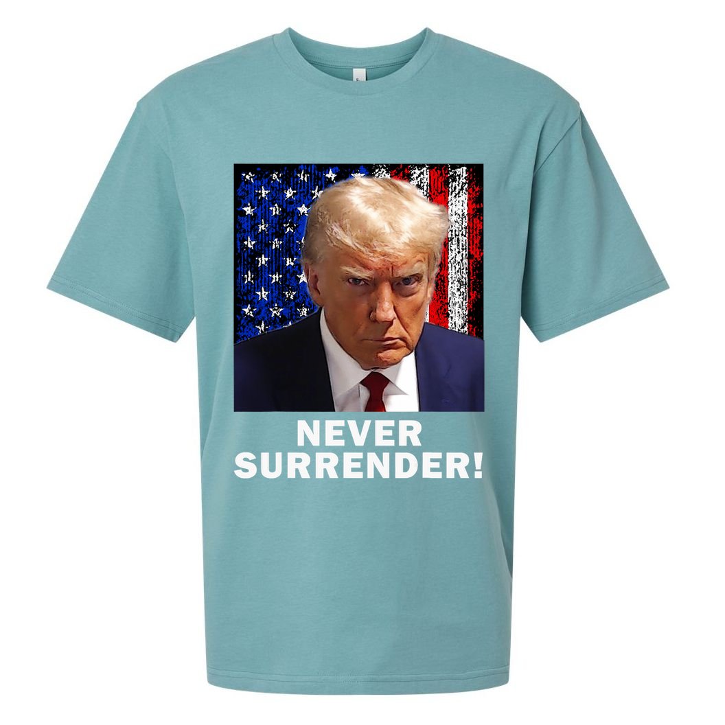 President Legend Trump 2024 Mugshot Never Surrender Sueded Cloud Jersey T-Shirt