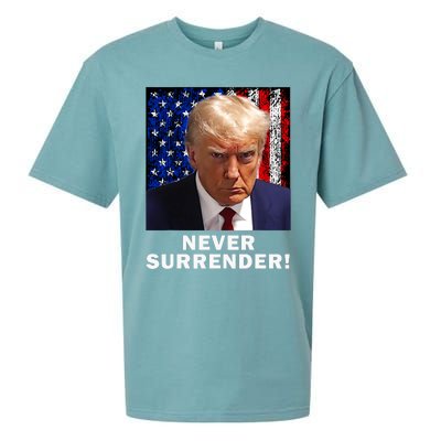 President Legend Trump 2024 Mugshot Never Surrender Sueded Cloud Jersey T-Shirt