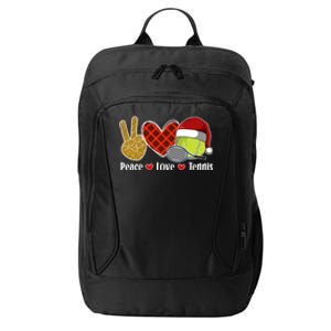 Peace Love Tennis Christmas Tennis Player Xmas Party Cool Gift City Backpack