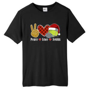 Peace Love Tennis Christmas Tennis Player Xmas Party Cool Gift Tall Fusion ChromaSoft Performance T-Shirt