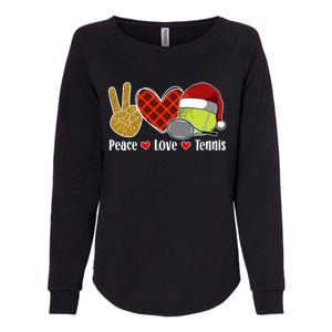 Peace Love Tennis Christmas Tennis Player Xmas Party Cool Gift Womens California Wash Sweatshirt