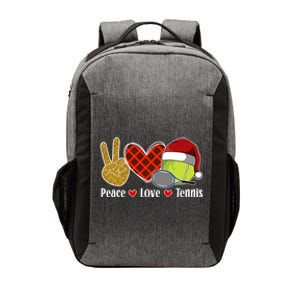 Peace Love Tennis Christmas Tennis Player Xmas Party Cool Gift Vector Backpack